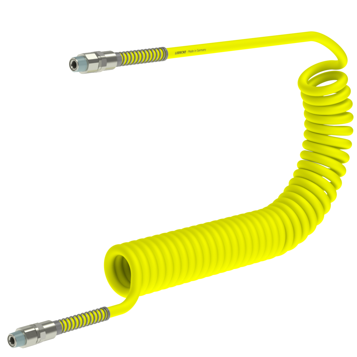 PUG11163DVS: spirálová hadice MODY 11/16mm, 3m, šroubení R1/2", polyuretan, červená