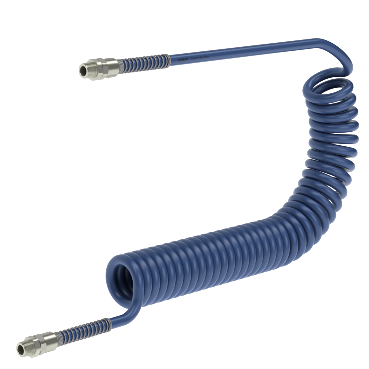 PUB13198SVS: spirálová hadice MODY 13/19mm, 8m, šroubení R3/4", polyuretan, modrá