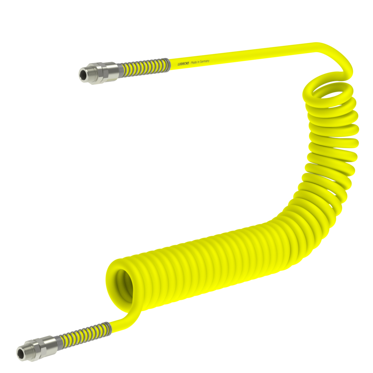 PUG13198SVS: spirálová hadice MODY 13/19mm, 8m, šroubení R3/4", polyuretan, žlutá